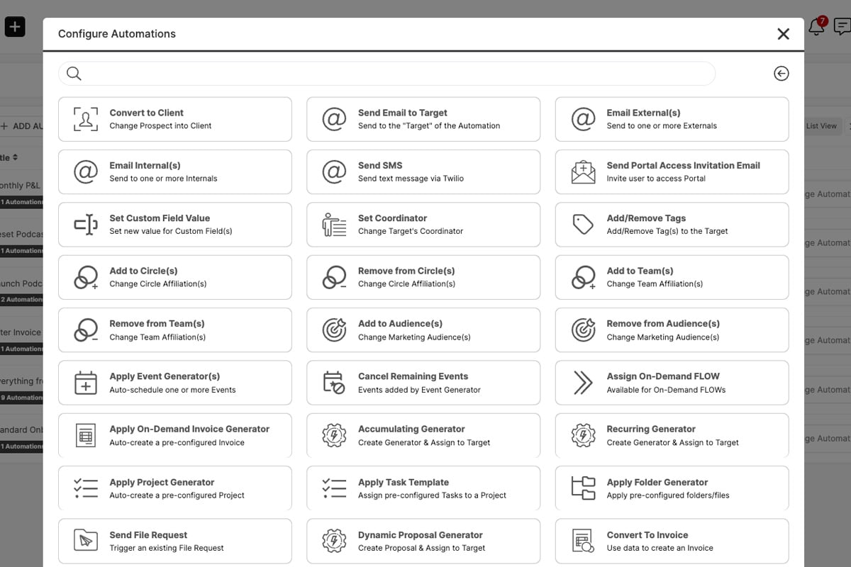 No-Code Automations available from a SuiteDash Deal